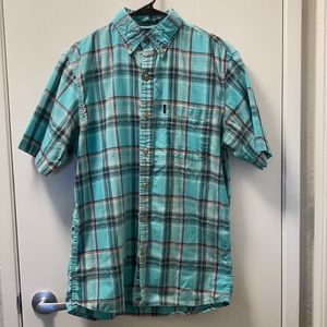 G.H. Bass & Co Red White & Blue Plaid Button-Up Casual Shirt